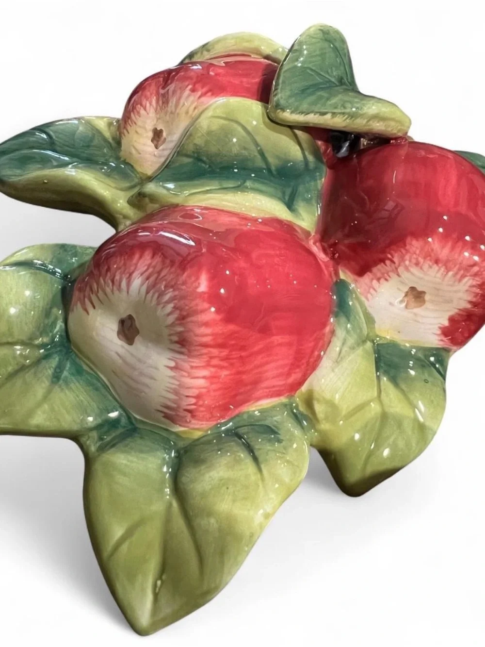 Home Interiors Ceramic Fruit Wall Trio - Red, Purple, Cream Fruits